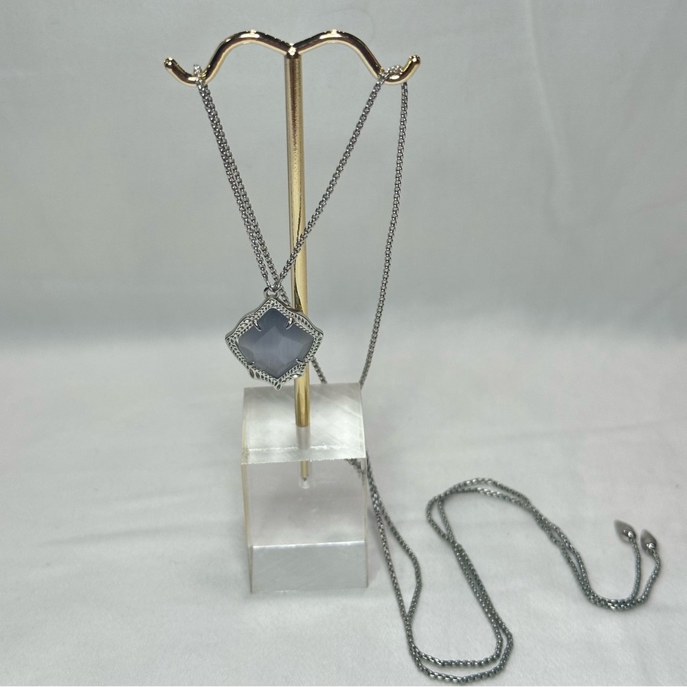 Kendra Scott Grey Pendant Adjustable Necklace